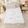 thumbnail image 4 of Erosebridal Duck Floral Repeat Zipper Twin Comforter Sets with Fitted Sheet and 2 Pillowcases for Girls Boys, Beige White Red Flower Farm Goose Zipper Bedding Set, Polkadot Reversible, 4 Pieces, 4 of 7