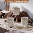 thumbnail image 6 of Vesteel Ceramic Coffee Mug Set of 6, 12 Ounce Porcelain Stoneware Mug with Handles, Catering Coffee Cups for Coffee, Tea, Hot Cocoa, Milk, Microwave and Dishwasher Safe, Cappuccino White, 6 of 9