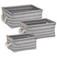 thumbnail image 1 of Honey Can Do Intl 217854 Zig Zag Panier&44; Gris Foncé - 3 Pièces, 1 of 1