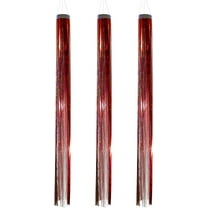 In the Breeze 9501 — Laser Mylar Windsock, Red Silver (3-Pack) — Shimmering Windsock Party Decor — Humane Animal Deterrent for Gardens