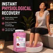 SPA REDI - Detox Foot Soak Pedicure and Bath Fine Salt, Sensual Rose, 128oz - Made with Dead Sea Salts, Argan Oil, Coconut Oil, and Essential Oil - Hydrates, Softens and Moisturizes