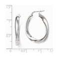 thumbnail image 3 of White Sterling Silver Earring Hoop Women'S 26 mm 19, 3 of 3