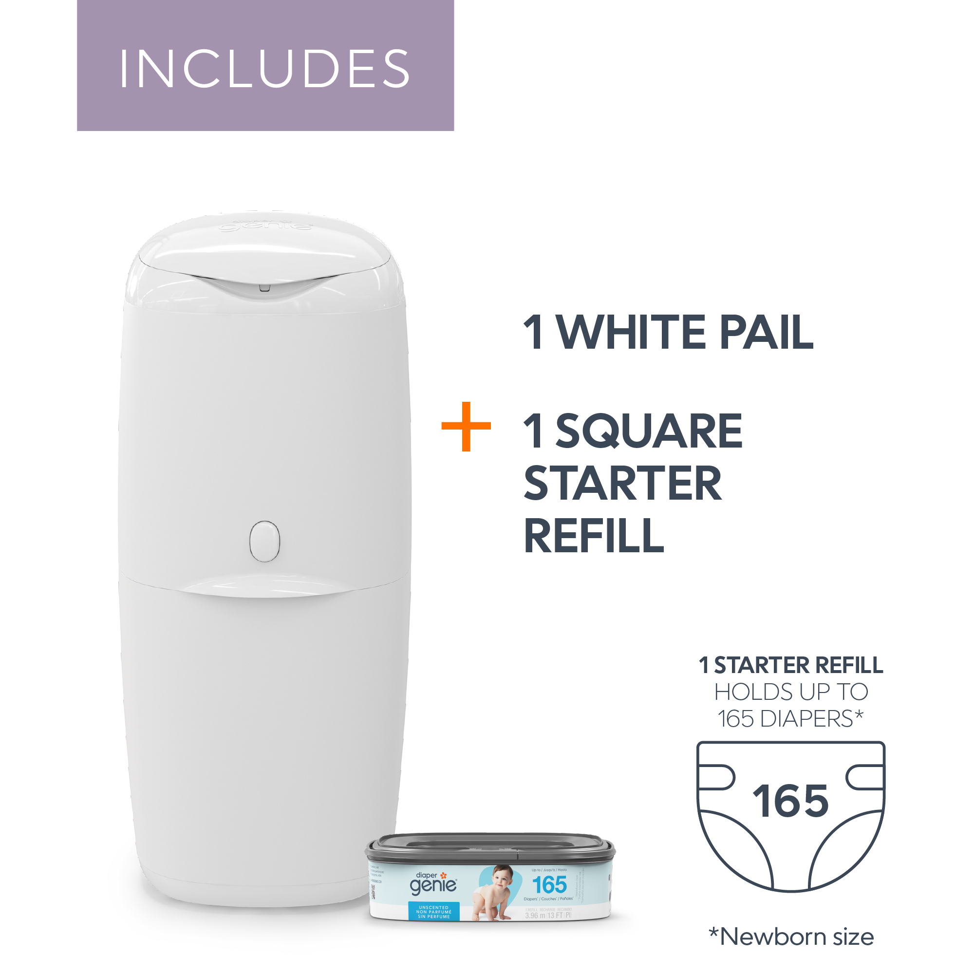 Diaper Genie Compact Pail with Refill photo 2