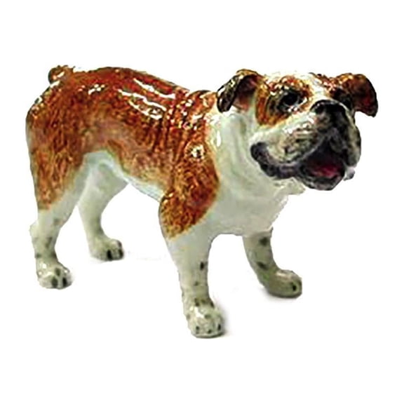 Bulldog Standing - miniature porcelain figurine