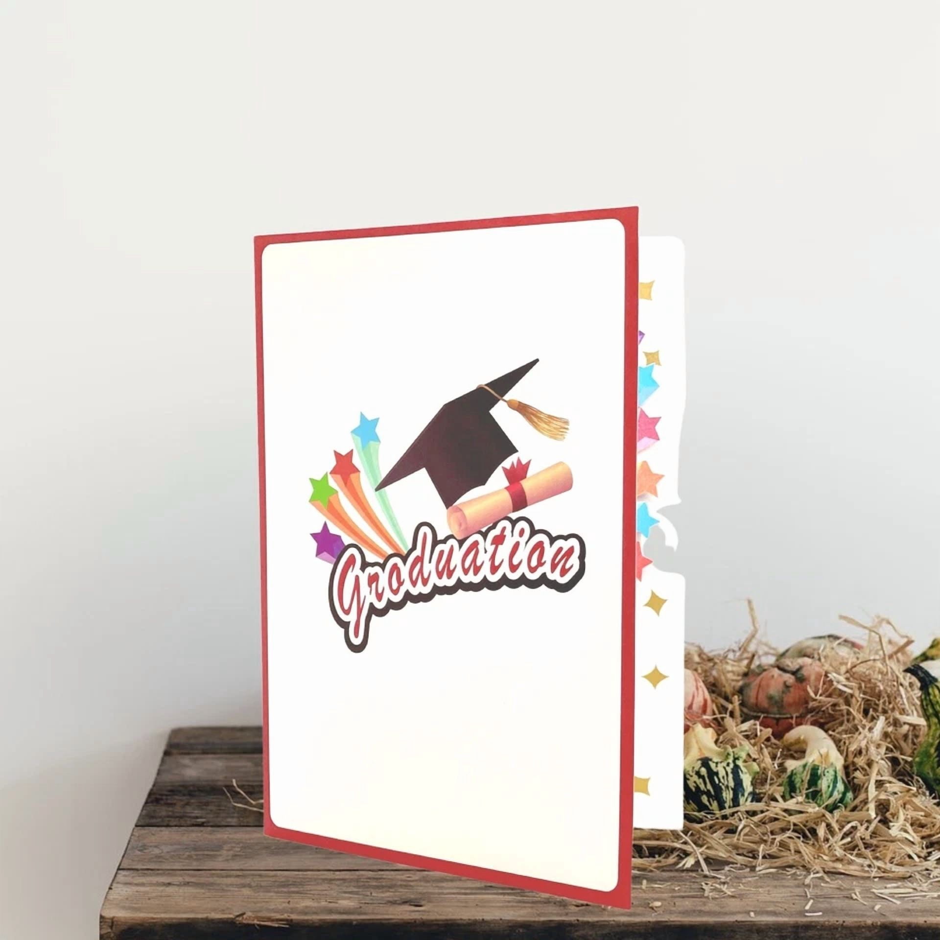 CRESTIN- High School College Graduation Gift Greetings Card 3D Design