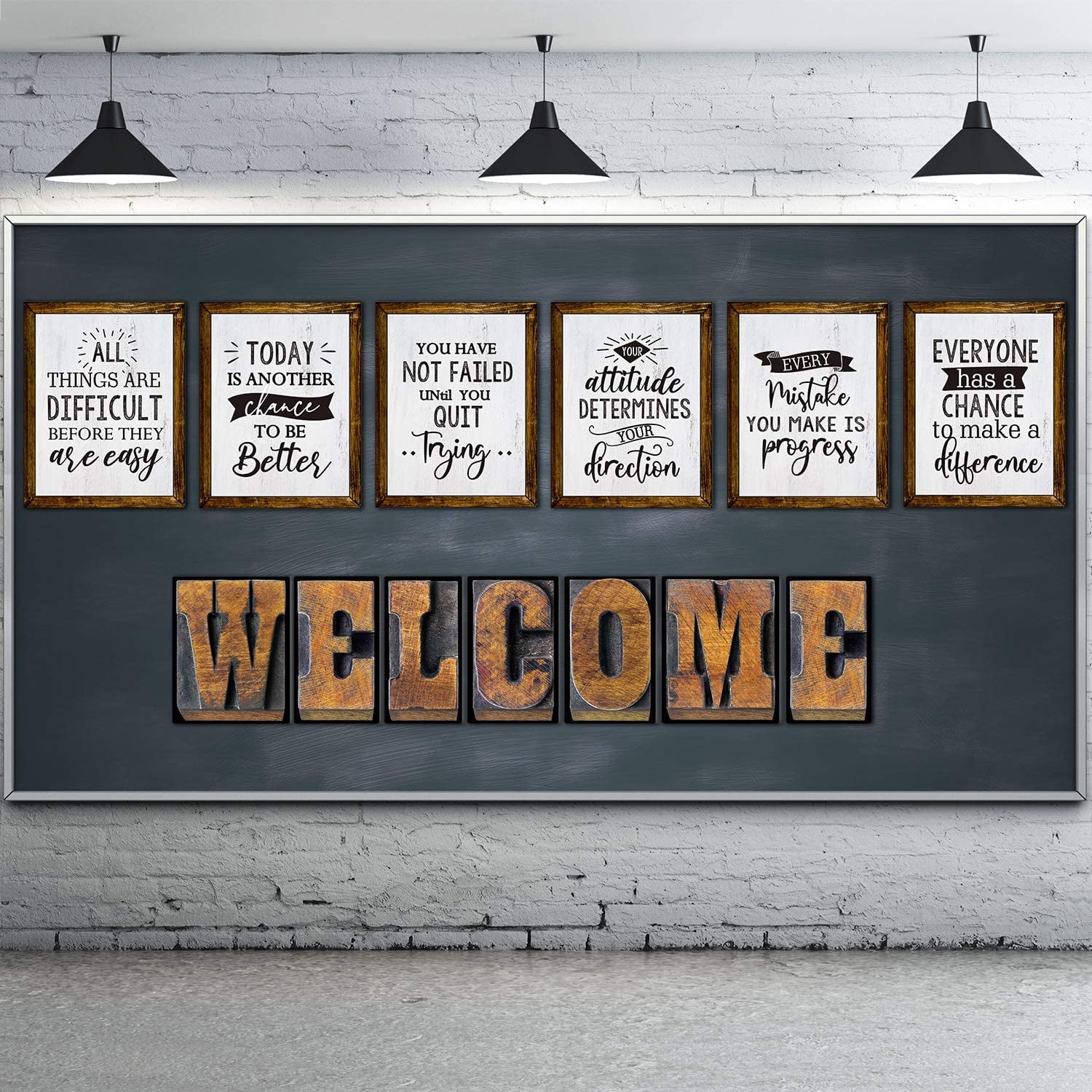 Industrial Chic Bulletin Board Set Inspirational Quote Posters Funny Motivational Work Posters with Welcome Letter and Positive Affirmation for Kid Classroom Office Bedroom Wall Home Art Decoration | Walmart Canada Industrial Chic Bulletin Board Set Inspirational Quote Posters Funny Motivational Work Posters with Welcome Letter and Positive Affirmation for Kid Classroom Office Bedroom Wall Home Art Decoration | Walmart Canada