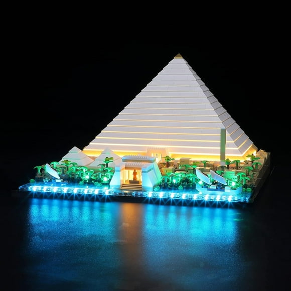 ERDS-Led Lighting Kit for Lego-21058 Great Pyramid of Giza Building Blocks Model - LED Light Set Compatible with Lego Model(Not Include Lego Model)