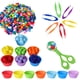 thumbnail image 2 of Juguetes de conteo de aprendizaje de habilidades motoras finas para niños, juegos de clasificación de bolas de felpa coloridas, juguete Montessori de Educación Temprana, 40/80 piezas Fivean unisex, 2 of 2