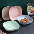 thumbnail image 4 of 4pcs Wheat Straw Deep Dinner Plates, Unbreakable Sturdy Plastic Dinner Plates Healthy Cereal Dishes for Kids-Toddler Adult, Microwave and Dishwasher Safe, 4 of 4