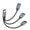 3 USB female, variant on YIGSECU USB2.0 Splitter Cable with 480Mbps Data Transfer & 1.5A Charging Ports for PC Laptop Printer Accessories
