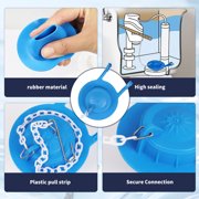 2 Inch Toilet Flapper Replacement, Toilet Stopper Kit with Adjustable Steel Chain Compatible with Gerber 99-788 Universal Water Saving - Easy Install,Suitable for Various Toilet Cap Types