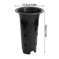 thumbnail image 3 of LiUMX 7.4-Inch Self-Watering Orchid Pot, Plastic Planter with Glossy Lines for Home Decor, Black, 19x12.3x12.3cm, Durable & Easy Care, 3 of 5