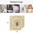 thumbnail image 5 of Bees Cloth Napkins, Daisy Flowers Spring Summer Honey Floral Leaf Plant Washable and Reusable Dinner Napkins Set of 8, Table Napkin for Kitchen Party Birthday Wedding Hotel Housewarming 20"x20", 5 of 9