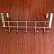 thumbnail image 3 of Acero inoxidable 5 ganchos sobre puerta percha ropa soporte estante organizador, 3 of 11