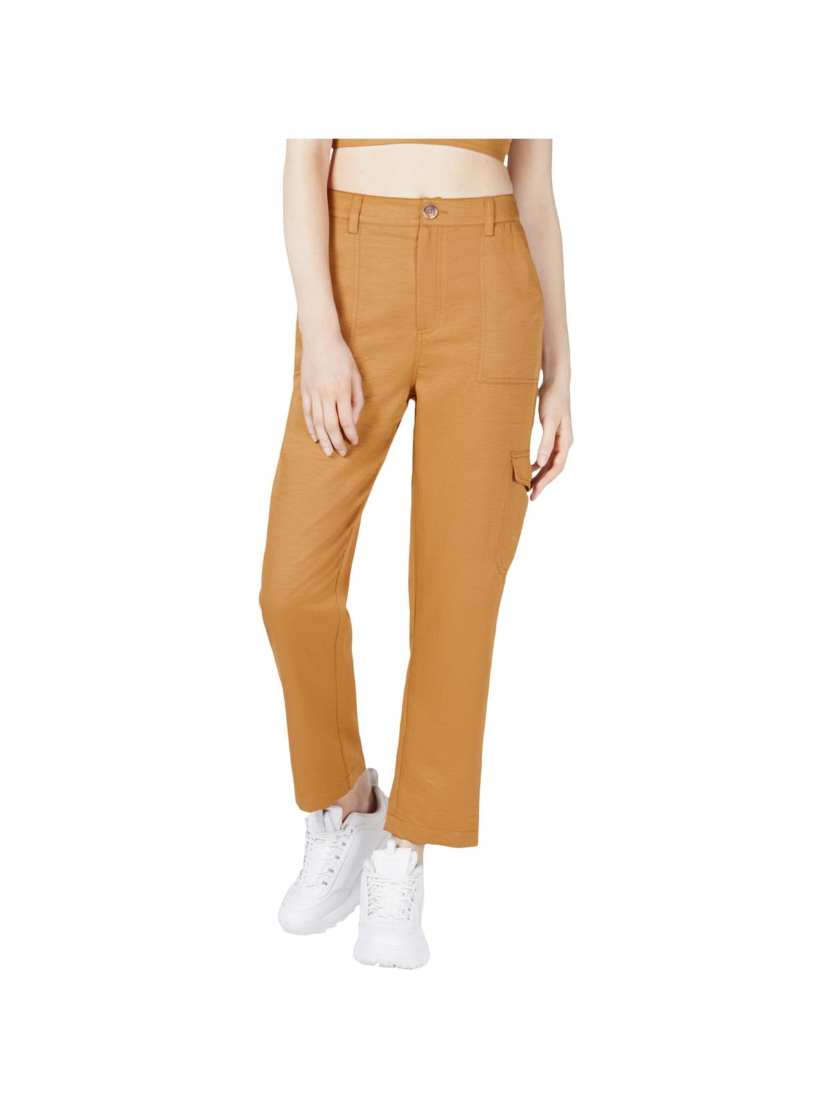 yellow cargo pants womens