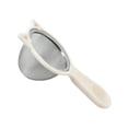 thumbnail image 1 of Colador de acero inoxidable con asa para fideos y jugos de cocina. Blanco, 1 of 9