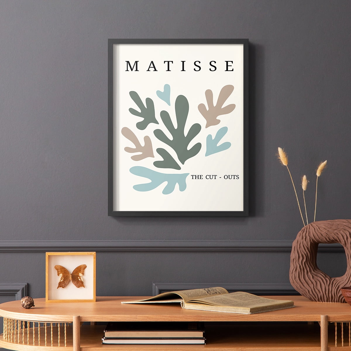 Matisse CDII in Black Solid Wood Framed Print No Nail Hanging