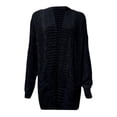 thumbnail image 4 of Cardigans Sweaters For Women Solid Color Knit Long Sleeve Open Front Button Outerwear autumn winter Coat Holiday Wear, 4 of 4