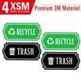 thumbnail image 3 of Recycle and Trash Logo Symbol - Elegant Golden Look for Trash Cans, Containers, and Walls - Laminated Vinyl Decal (XSmall, Green/Black), 3 of 5