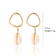 thumbnail image 3 of Summer Bohemian Seashell Pearl Stud Earrings for Beach Ocean - Elegant Earrings for Everyday Wear, 3 of 5