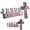 2PCS, variant on EVHRZN Blessed Jesus Edition Cross Emblem Badge, 3D Chrome Christian American Flag Car Emblem for Trucks SUVs Tailgates