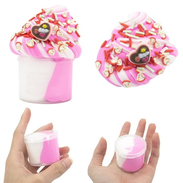 ZZkhGO Colored Clay Toy, 70ml Furry Cloud Butter Slime, Non-Settling Stretch DIY Craft Kit