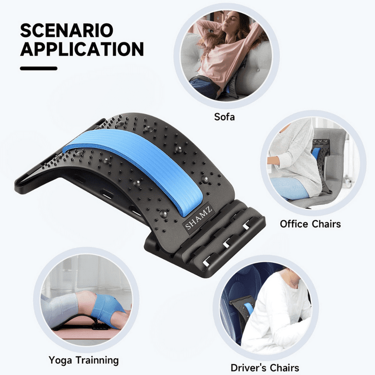 4 Level Magnetic Therapy Back Stretcher Massager Lumbar Spine Support Deck  Pain Relief Chiropractic Lumbar Relief Back Cracker