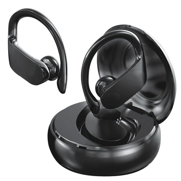 Escape - Écouteurs Stéréo Intra-Auriculaires, Bluetooth 5.0 avec Boîtier de Charge et Microphone Intégré, Noir