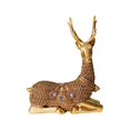 thumbnail image 3 of Baoblaze Deer Statues Reindeer Figurines Nordic Imitation Rattan Miniature Ornaments Deer Sculptures for Table Office Shelf Decor sit, 3 of 8