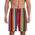 thumbnail image 1 of Fotbe Mexican Serape Blanket Stripes Pantalones Cortos de Pijama para Hombre, Ropa de Dormir, Pantalones de Pijama Cortos para Hombre-XX-Large, 1 of 6