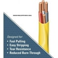 thumbnail image 3 of Southwire 63947628 100' 12/3 with ground Romex brand SIMpull residential indoor electrical wire type NM-B, Yellow, 3 of 6