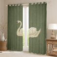 thumbnail image 2 of Feelyou Cute Swan Curtains Pack of 2 (42x84 Each), Vintage Cartoon Animal Curtains Blackout, Teens Kids Boys Girls Bedroom Curtains, Window Curtains Decor, 2 of 6
