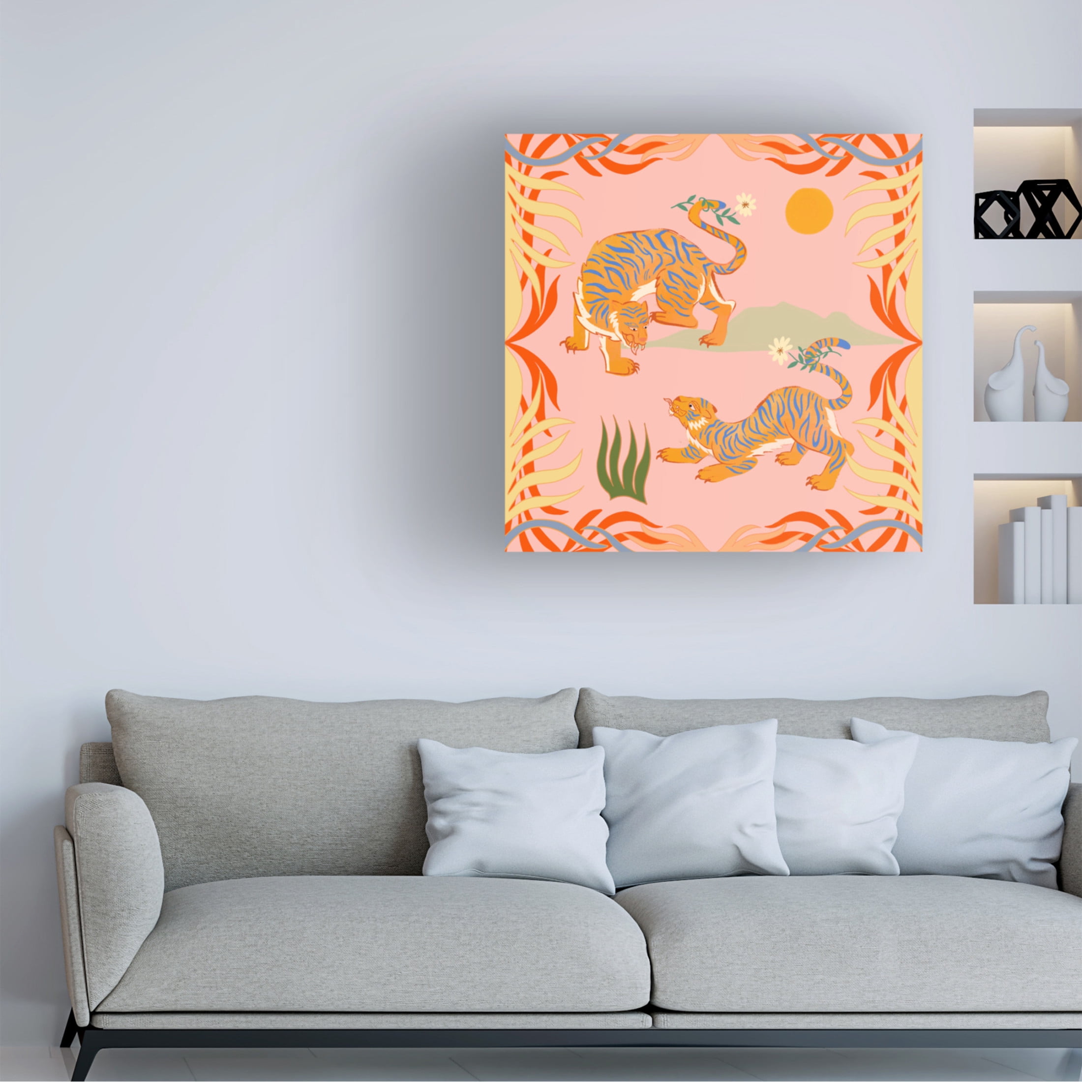 Trademark Fine Art Arty Guava  Rawring Playmates Canvas Wall Art