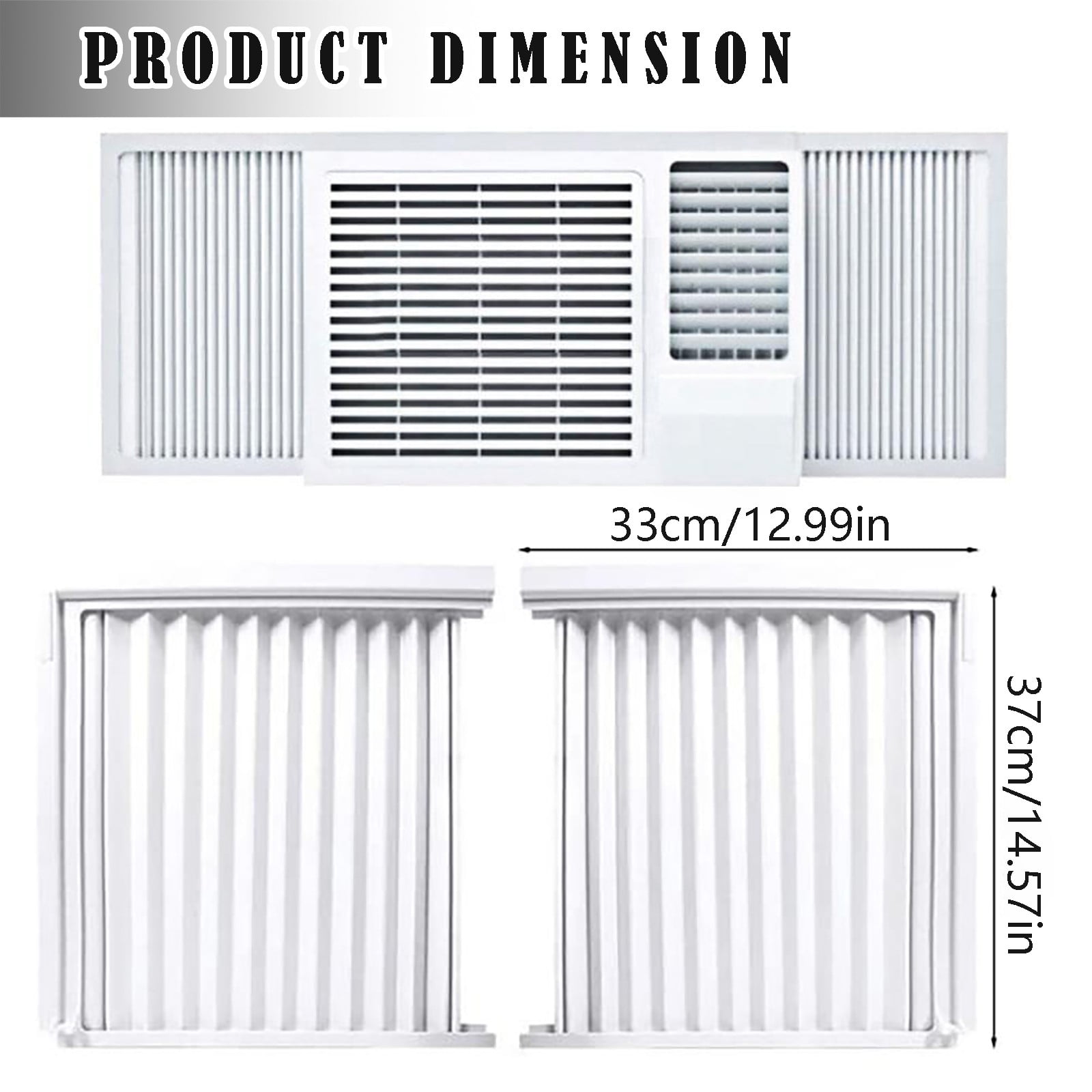 GBAYXJ Washranp 2Pcs Air Conditioner Side Panel With Frame Room Accordion Filler Kit For Window Air Conditioner Replacement Screen|Plastic