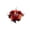A003- C, variant on Halloween Wreath, Fall Decorations for Home, Halloween Decorations Indoor, Centerpiece Table Decorations, 12 Inch Artificial Red Flower Wreath with Orange Maple Leaves and Black