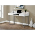 thumbnail image 4 of Office Desk Computer Desk, Home Office, Laptop, Storage Drawers, 48"l, Work, White Laminate, Grey Metal, Contemporary, Modern,Work Surface, 4 of 5