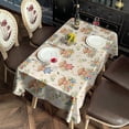 thumbnail image 2 of Beige Highland Cow Flower Cartoon Pattern Rectangle Tablecloth 60"x102",Waterproof Polyester Rectangle Table Cloth, Wipeable Spillproof Polyester Tablecloth for Dining, Camping, Indoor and Outdoor, 2 of 6