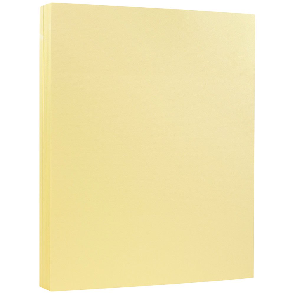 JAM Cardstock, 8.5 x 11, 80lb Light Yellow, 250/Pack