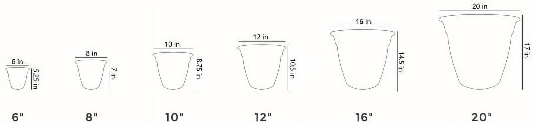 HC Companies Eclipse 20" Round Chocolate Planter w/Attached Saucer