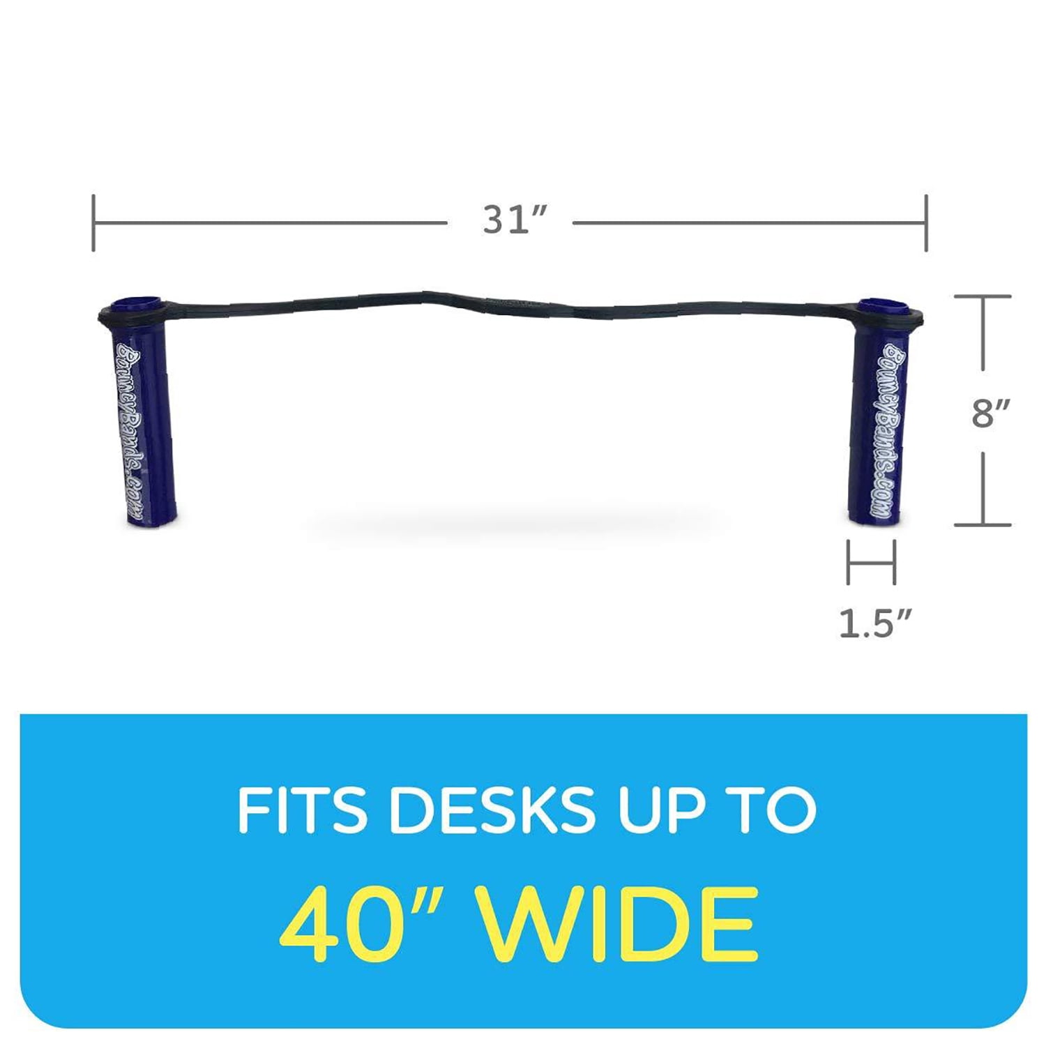 Bouncyband® for Extra-Wide School Desks, Blue Tubes