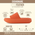 thumbnail image 2 of Cushionaire Feather Pillow Slide Sandals for Women – Comfortable and Squishy Slip On Womens Slippers, Indoor Outdoor Shower Shoes, Beach Essential Cloud Slides, 2 of 17