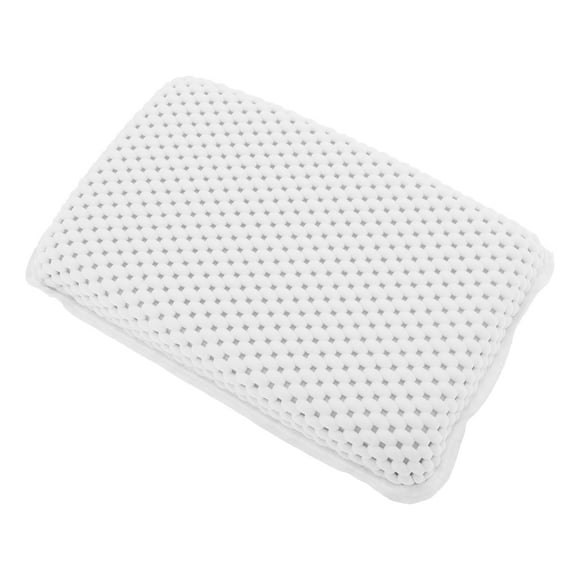 Almohada de baño cuadrada única 1 Pc para cabeza y cuello 11.02"x7.28"x1.97" Blanca
