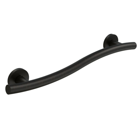 Keeney 2022-16VB Wave Designer Grab Bar, Oil Rubbed Bronze, 16 inch