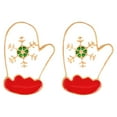 thumbnail image 1 of Pendientes de botón para mujer, pendientes de botón, pendientes de botón para mujer, pendientes de botón navideños, pendientes rojos, árbol de Navidad, copo de nieve europeo, accesorios de bastón, pen, 1 of 3