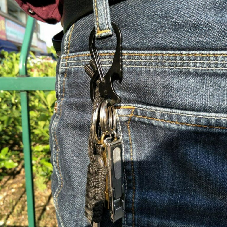 1PC EDC Keychain Titanium Alloy Quick Hook Hanging Buckle