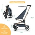 thumbnail image 2 of ChaoLink Cochecito ligero para bebé de menos de 10 libras, cochecito para viajes en avión con bolsa de transporte, plegado con una mano, toldo ajustable, ruedas 360°, 2 of 8