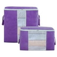 thumbnail image 1 of XYAIYT Large Capacity Clothes Storage Bag Organizer for Bedding and Blankets Foldable with Sturdy Two Way Zipper and Clear Window Suit for Closets Dorms Attics and Basements Long Lasting Fabric Design, 1 of 1
