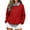 ZA-Red-frostluinai womens sweatshirt, variant on Frostluinai Sweatshirts with Jean Collared Women Denim Hem Patckwork Pullover Tops Long Sleeve Lightweight Fleece Line Sweat Shirts with Pocket S-XXL