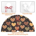 thumbnail image 4 of Lsque Heart Print Christmas Tree Skirt, Tree Skirt with Ties or Velcro, Perfect for Holiday Decorations, Halloween, and New Year-48", 4 of 7