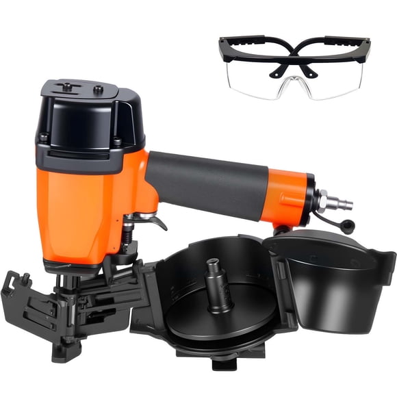 KFFKFF Professional Roofing Nailer CN45N, 3/4" to 1-3/4" 15 Degree Air Roofing Nail Gun, 4–5 Nails/S Ultra-Fast Nailing, 70-110 PSI